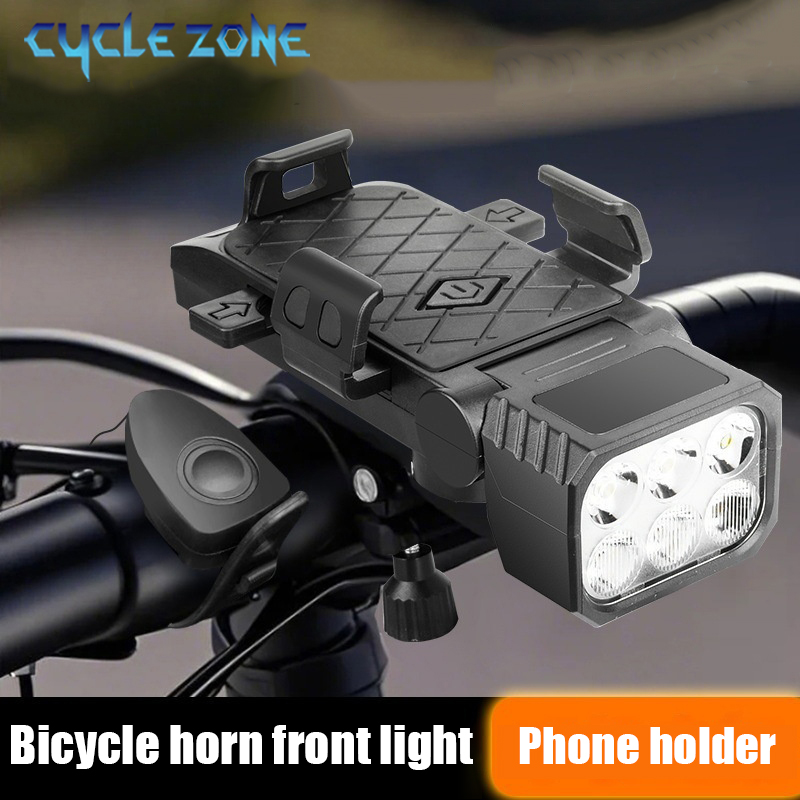 Phone Zone Accessories & Repair - Fahrrad-Frontlicht mit Hupe und Telefonhalter, Radfahren,