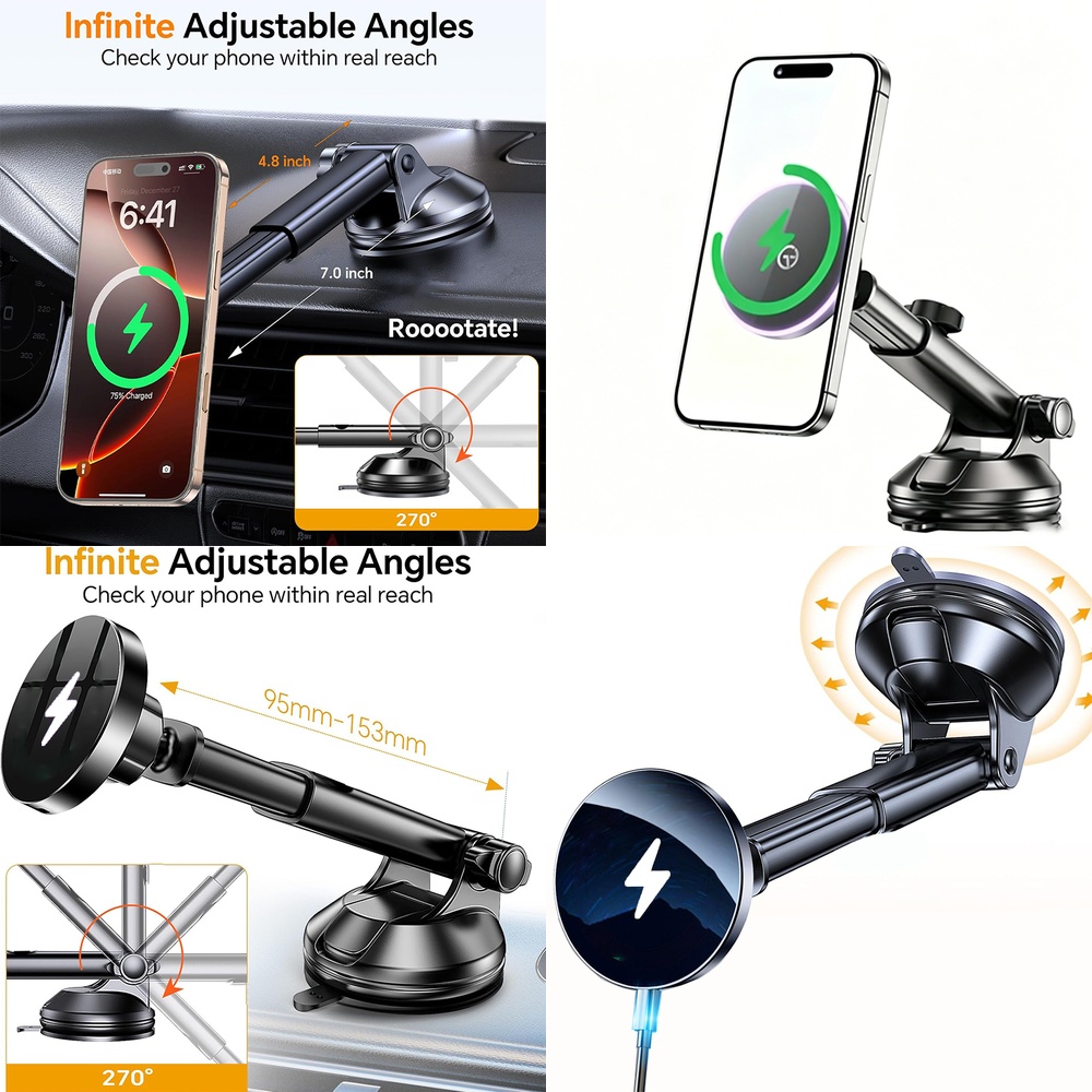 Phone Accessories Trending Products - Trendprodukte Elektronisches Zubehör 2026 Kabelloses Auto-Ladegerät
