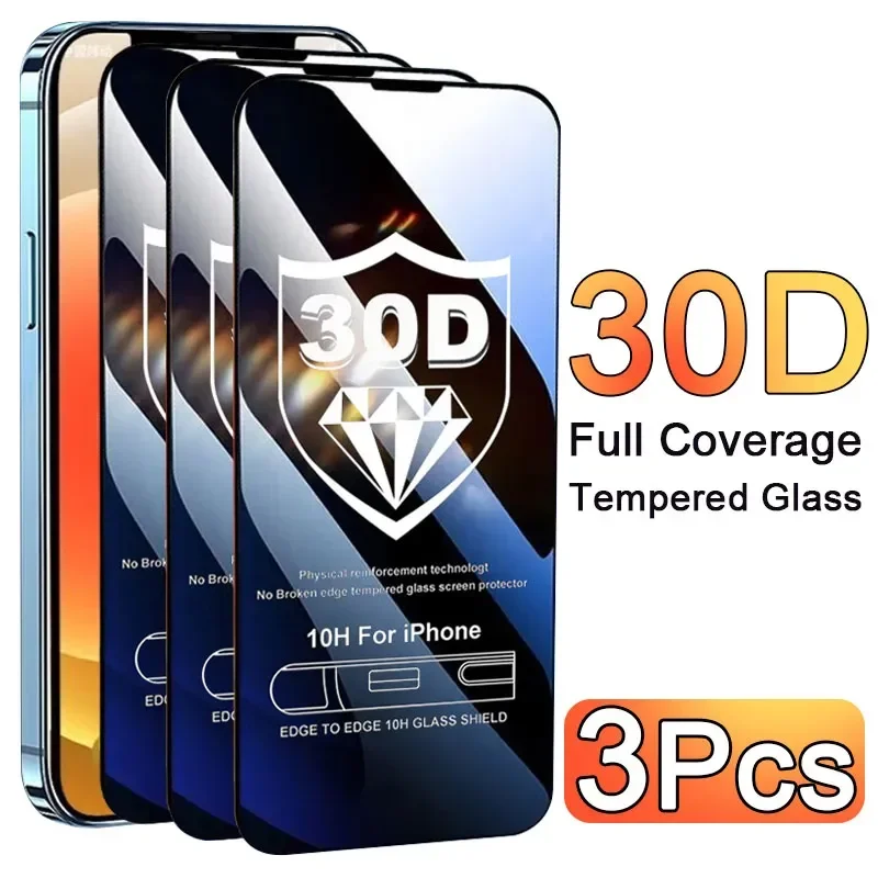 Phone Accessories Design - 3PCS Glas Schutz Telefon Fall für