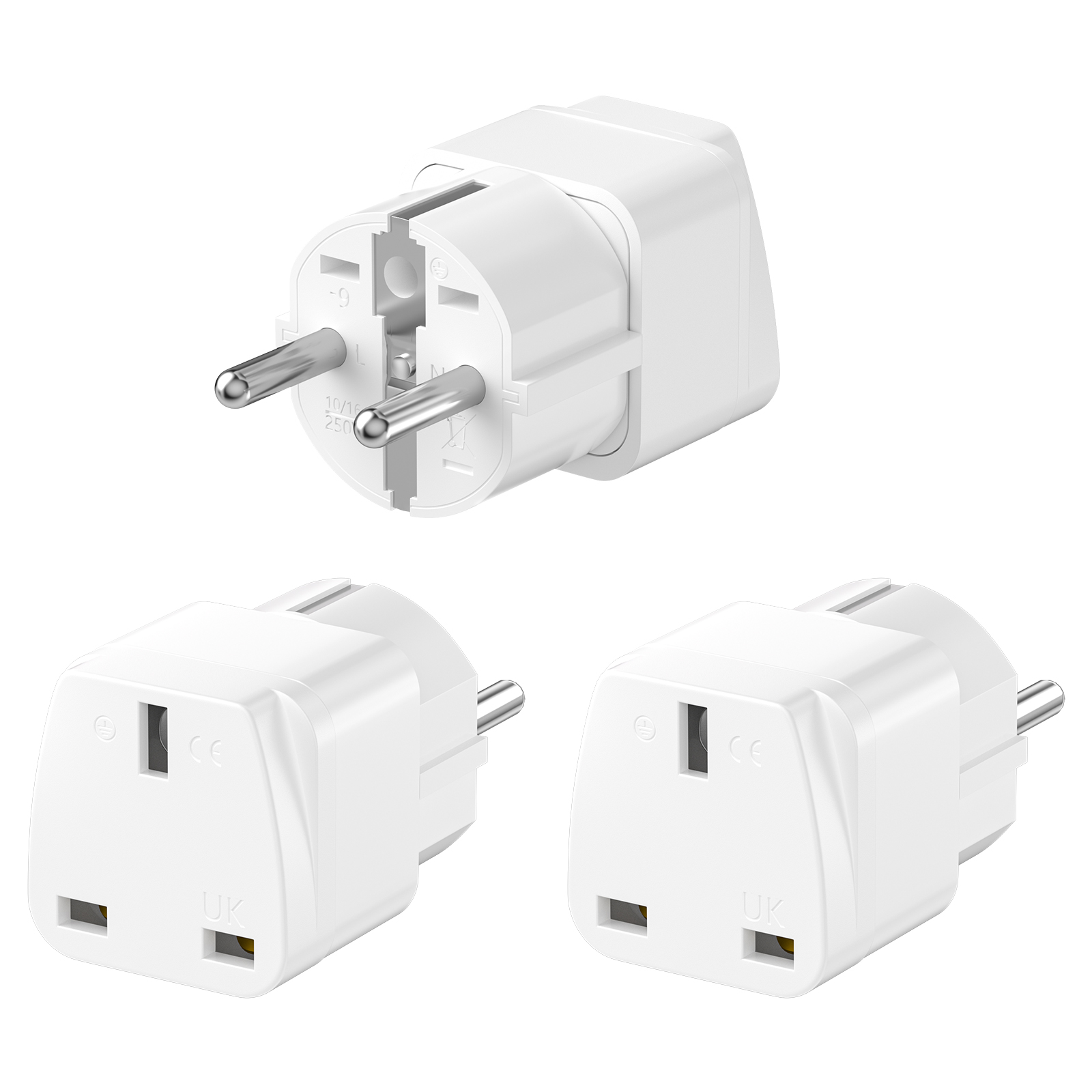 3PCS UK zu EU Stecker Adapter  – Phone Accessories Uk Bewertung und Preis